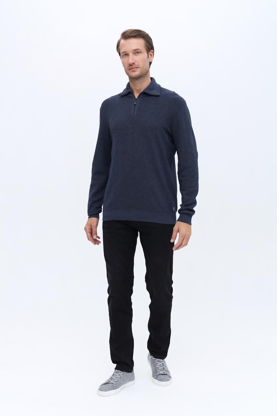 Джемпер Casa Moda с молнией синий