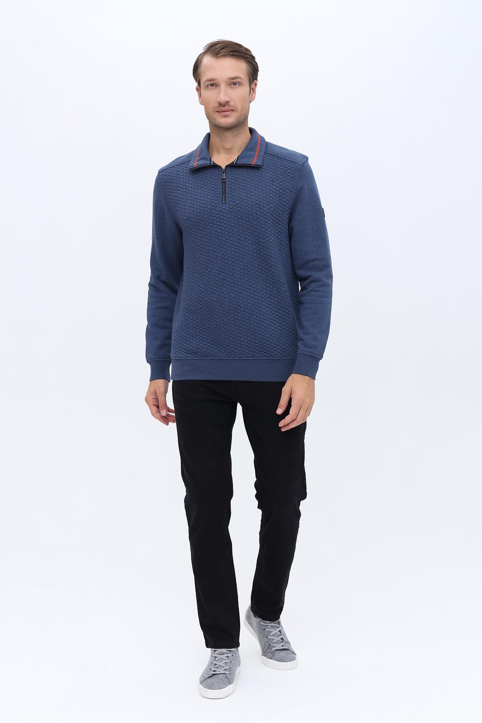 Джемпер Casa Moda с молнией синий