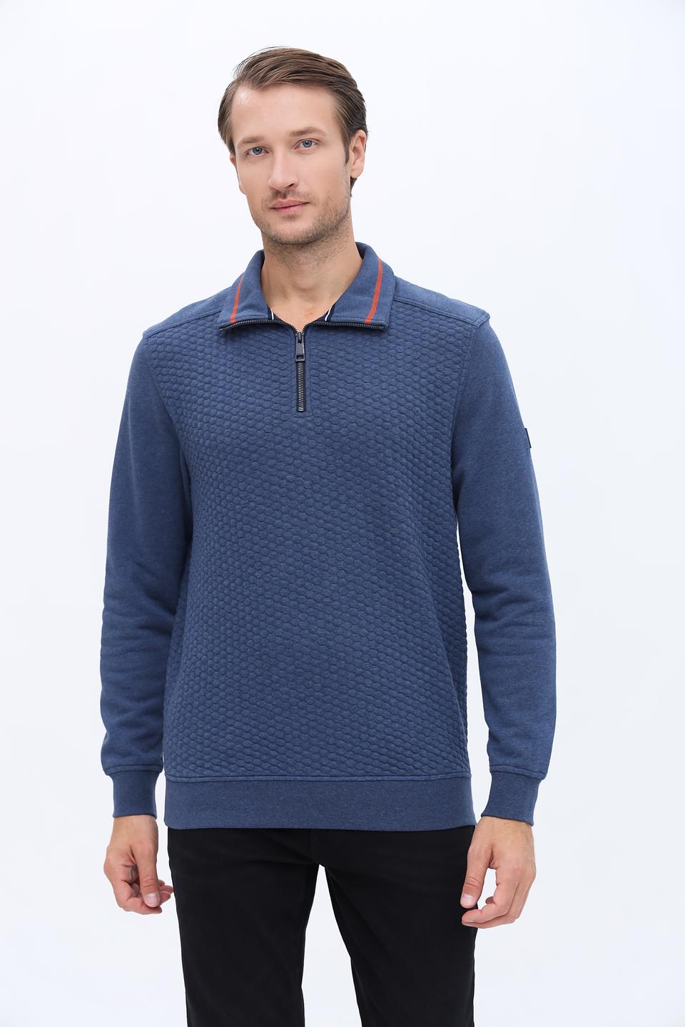 Джемпер Casa Moda с молнией синий