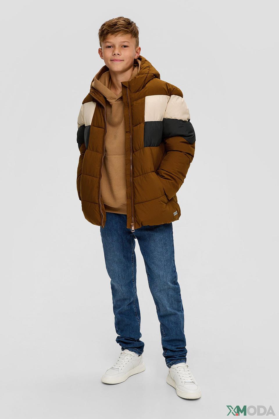 Куртка s.Oliver комбинированная коричневая