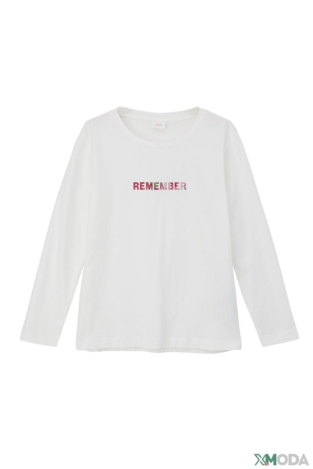 Футболка s.Oliver с надписью белый