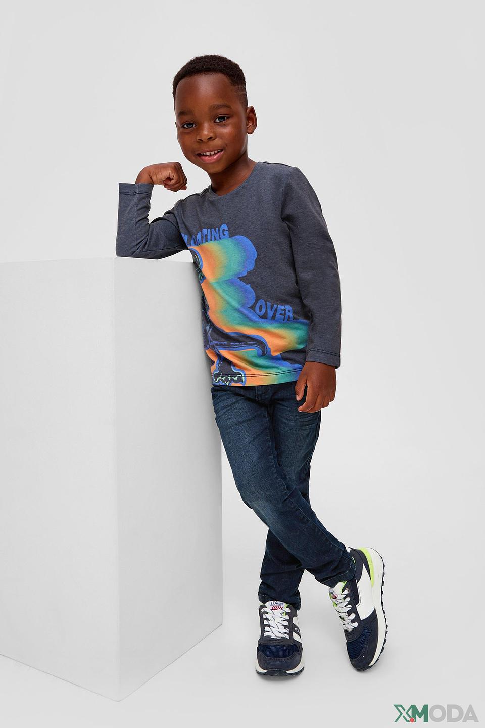 Футболка s.Oliver с динозавром синяя