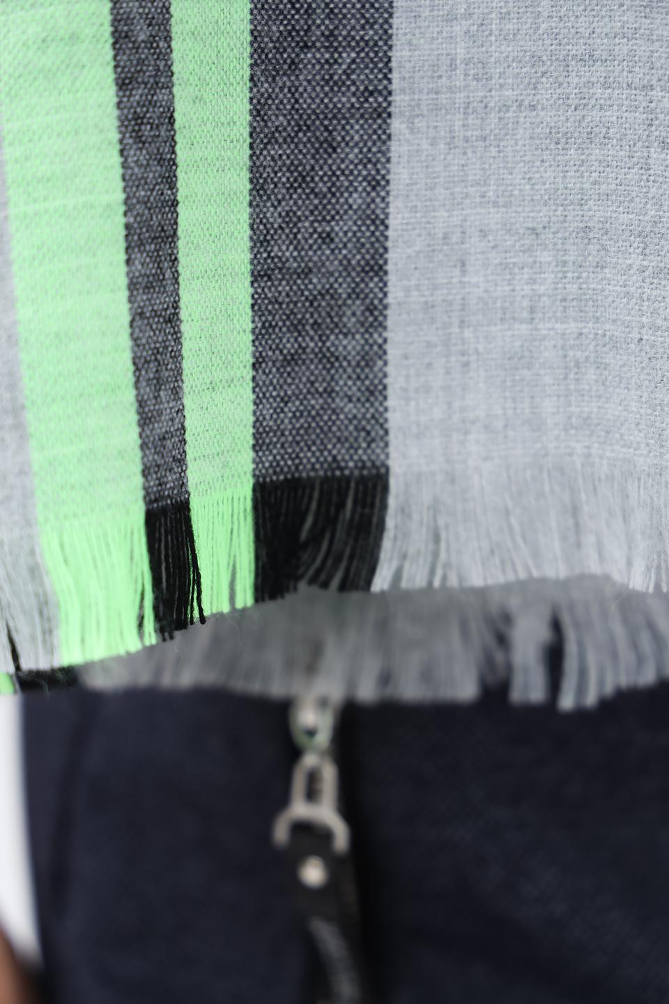 Шарф Fraas в клетку лайм