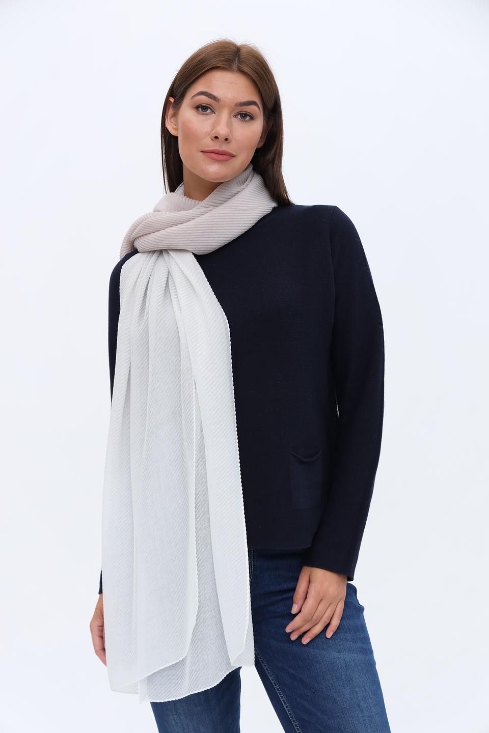 Шарф Fraas плиссированный двухцветный