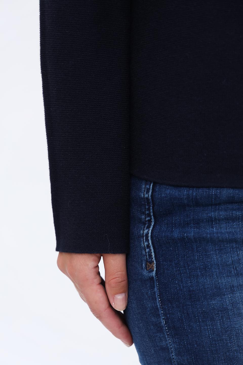 Пуловер Oui женский тёмно-синий