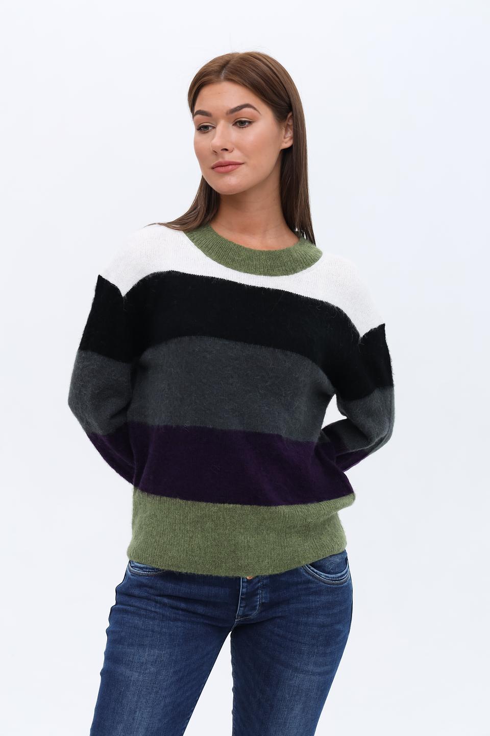 Пуловер UNQ в полоску