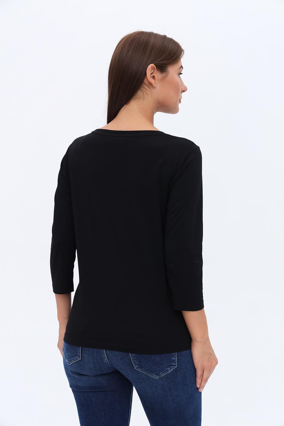 Лонгслив Monari с принтом чёрный