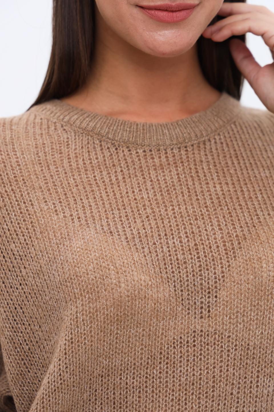 Пуловер More and More бежевый с коротким рукавом