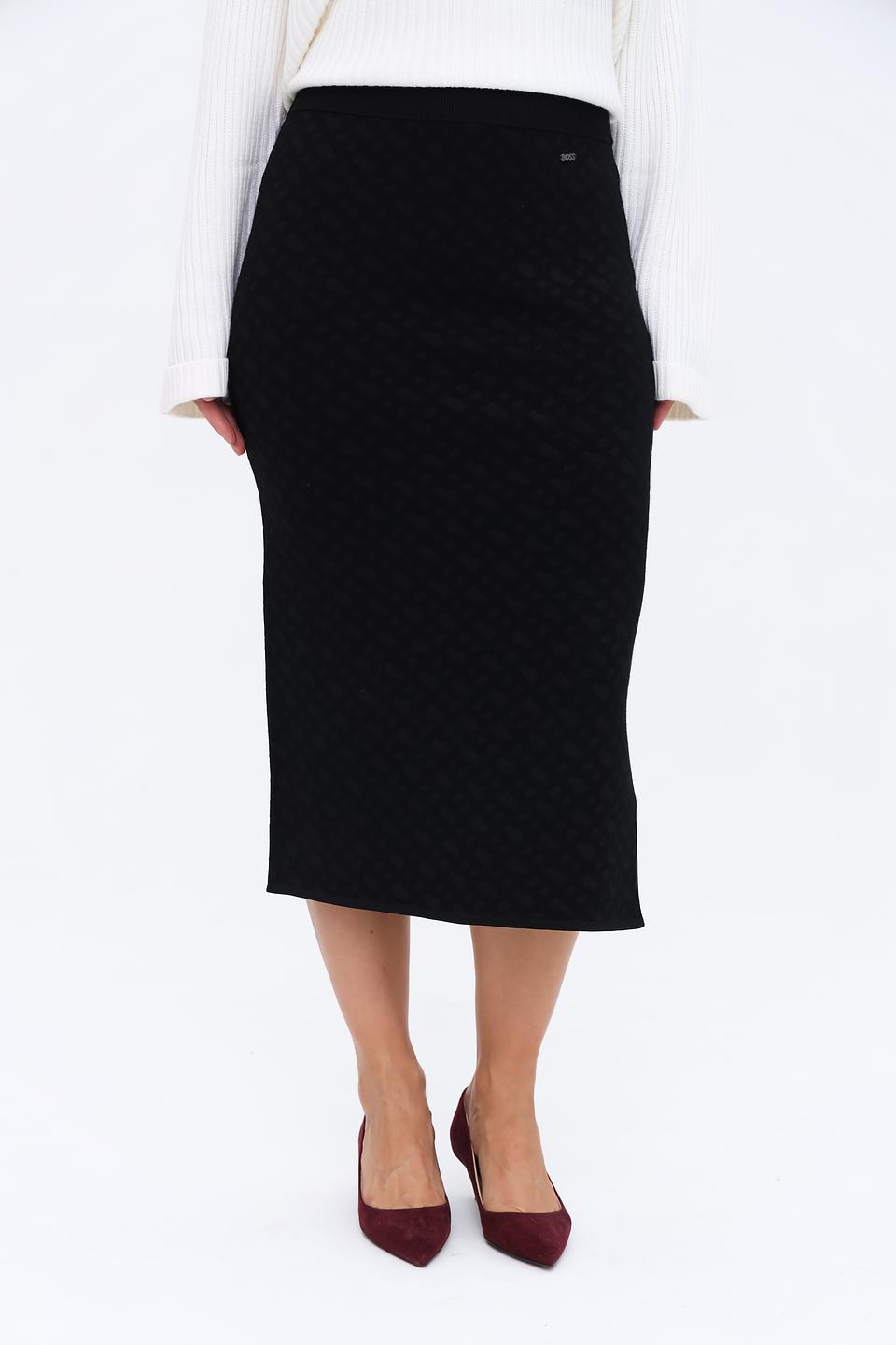 Юбка Boss Black с узором чёрная