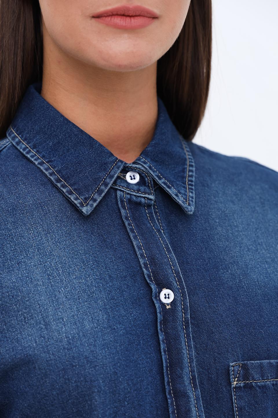 Рубашка Marc Aurel джинсовая синяя