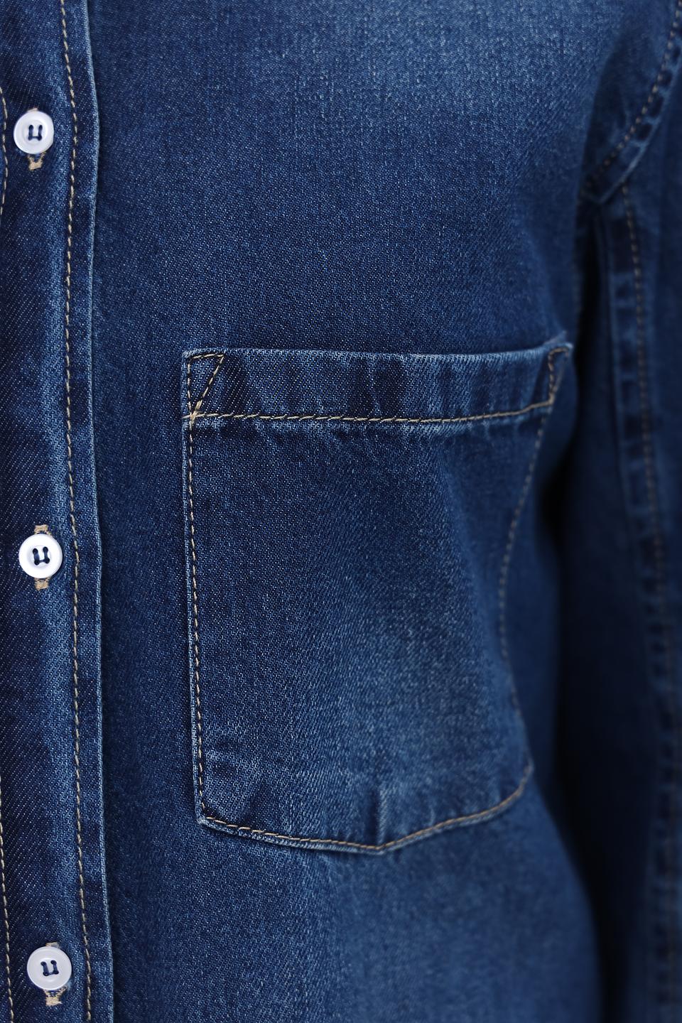 Рубашка Marc Aurel джинсовая синяя