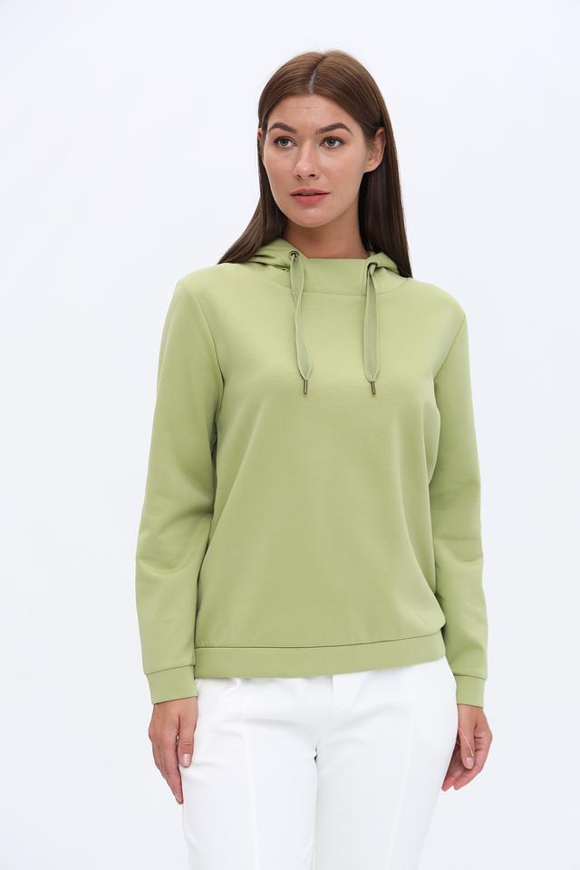 Пуловер Time Zone с капюшоном лайм