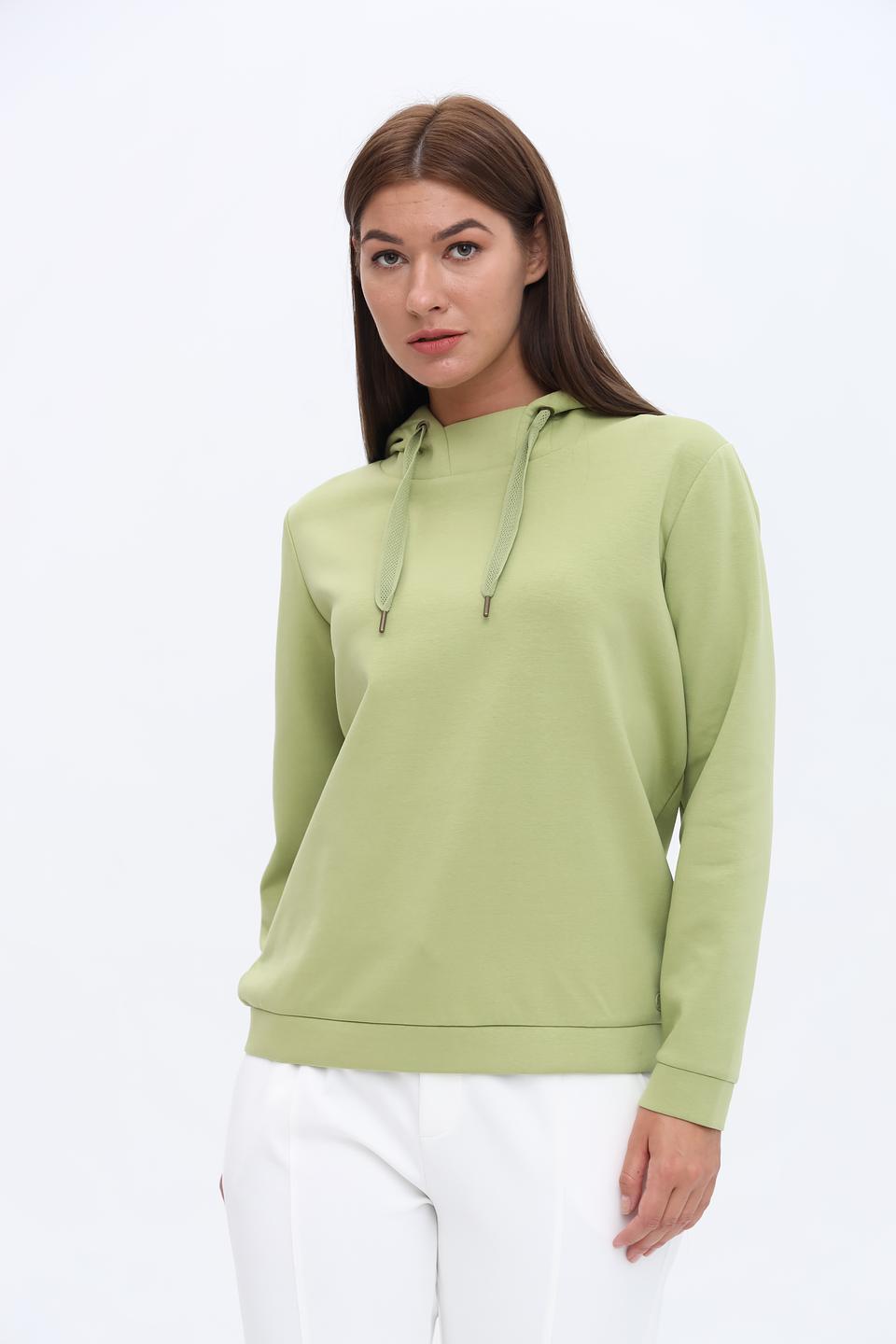 Пуловер Time Zone с капюшоном лайм