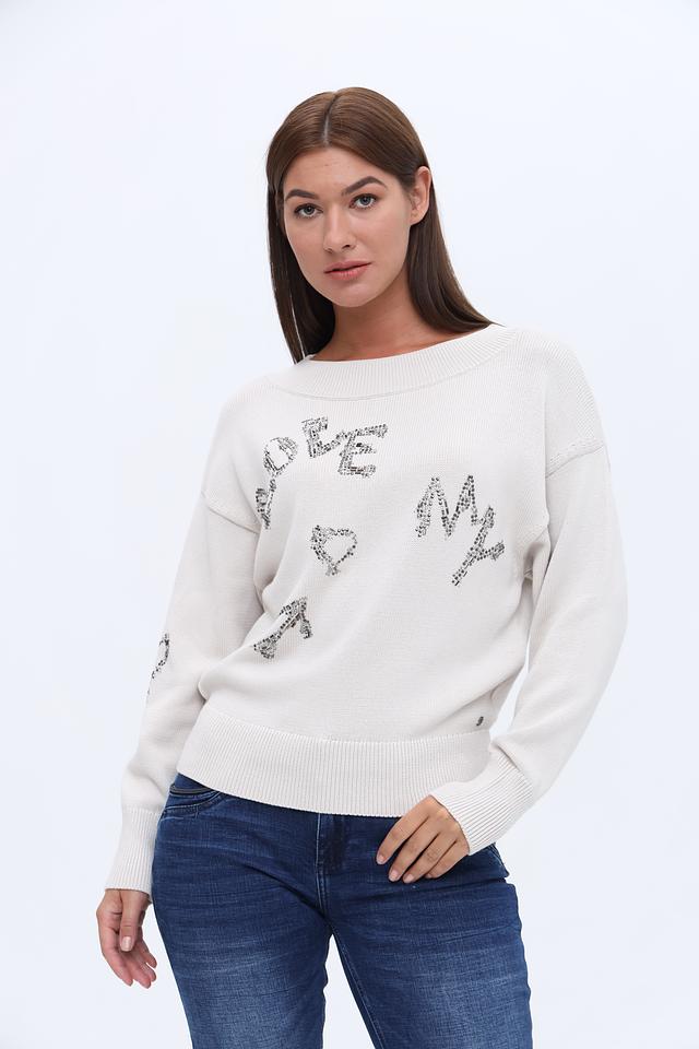 Пуловер Monari с вышивкой Love