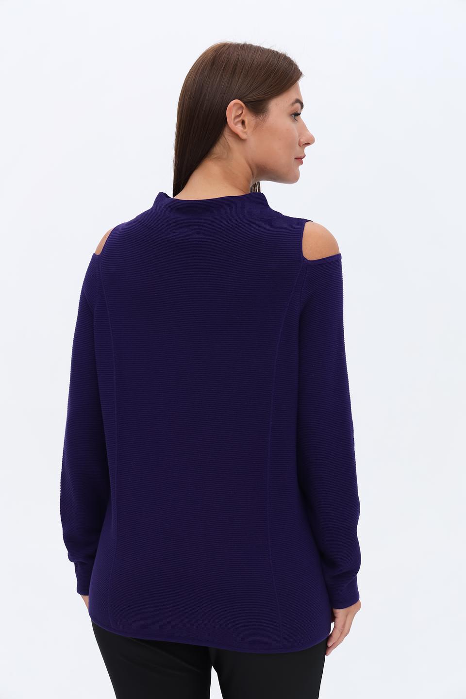 Пуловер Monari с вырезами фиолетовый