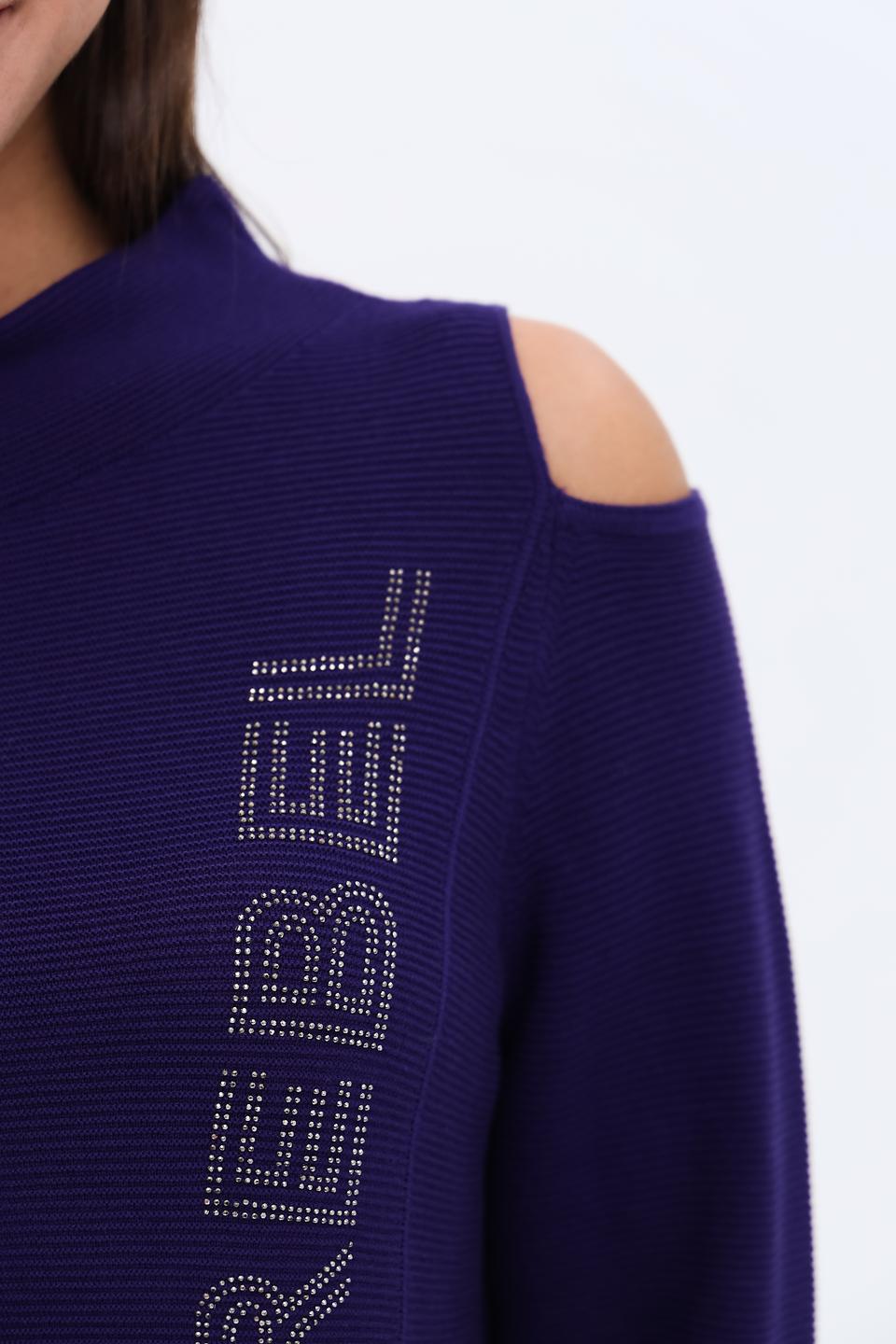 Пуловер Monari с вырезами фиолетовый