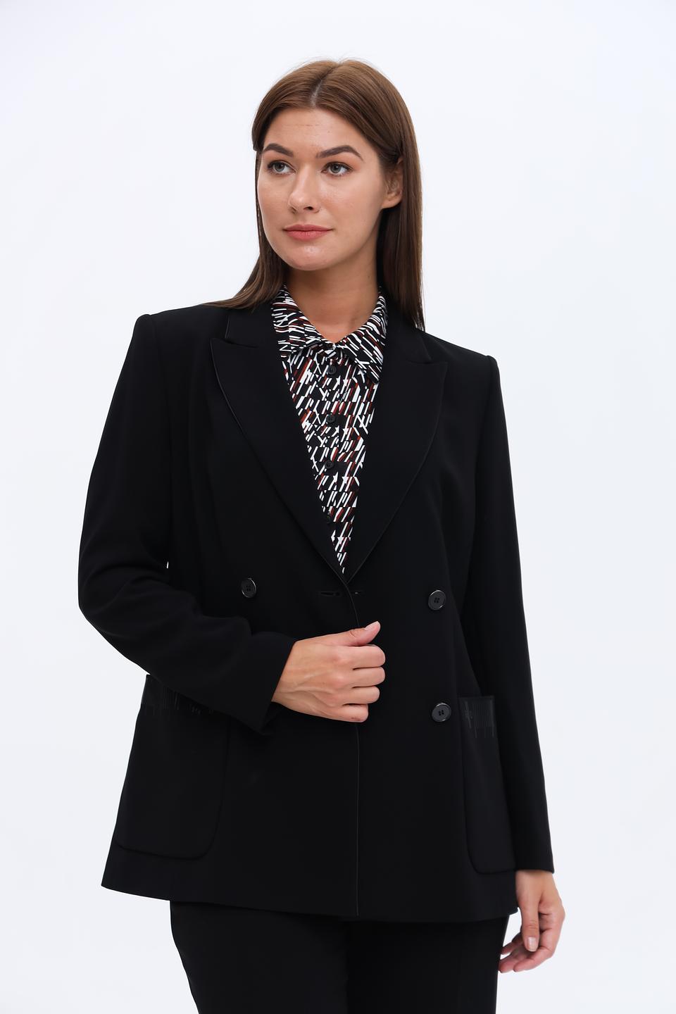 Жакет Marc Cain двубортный чёрный