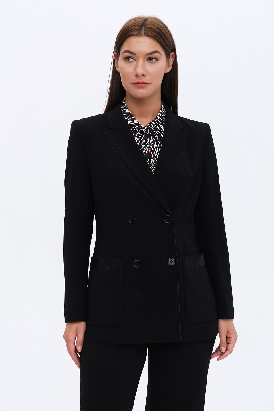 Жакет Marc Cain двубортный чёрный