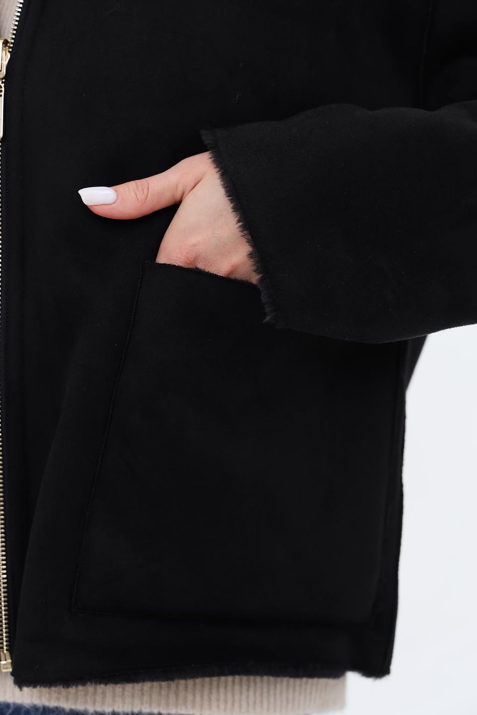 Куртка Penny Black черная с мехом