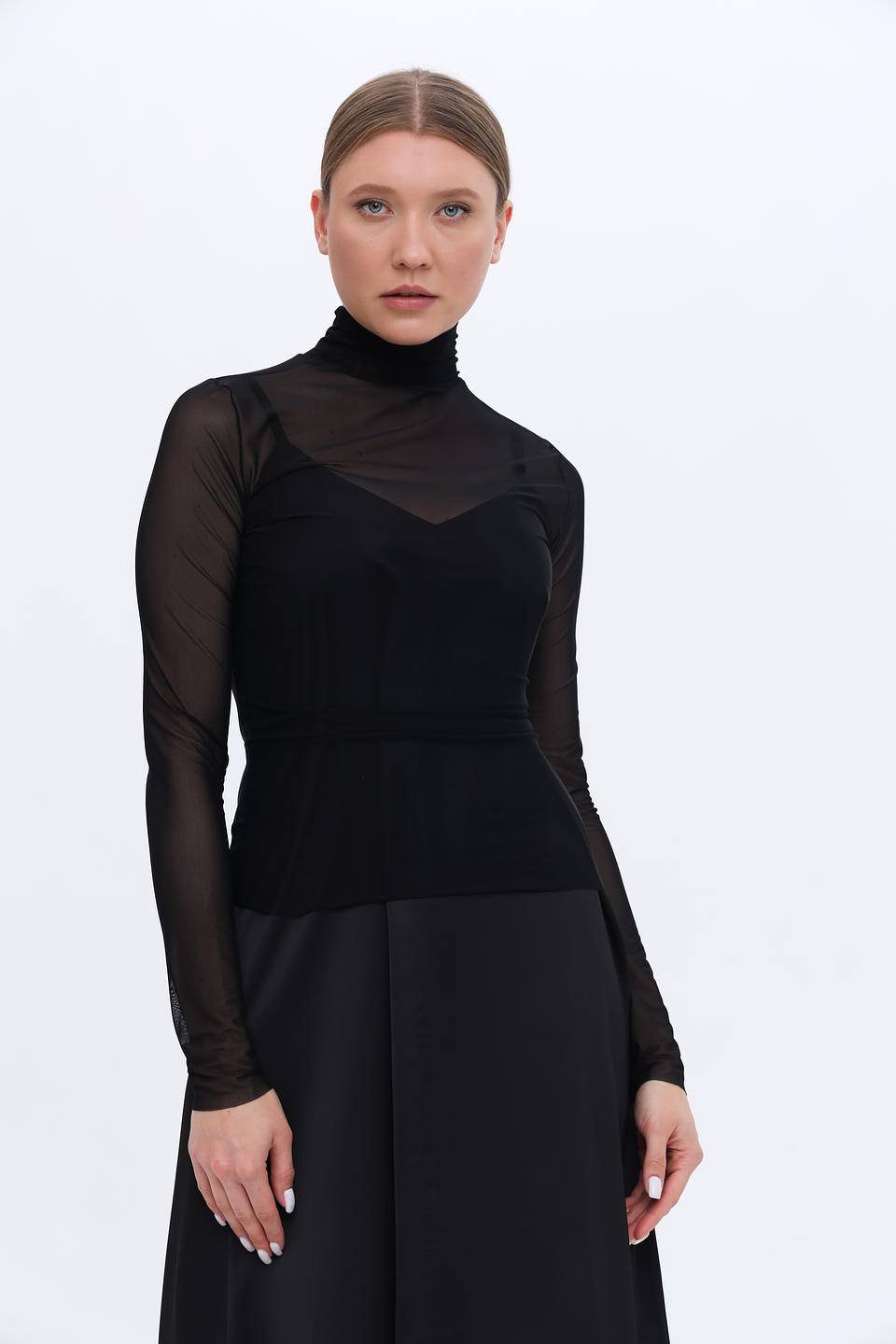 Платье Penny Black чёрное с сеткой