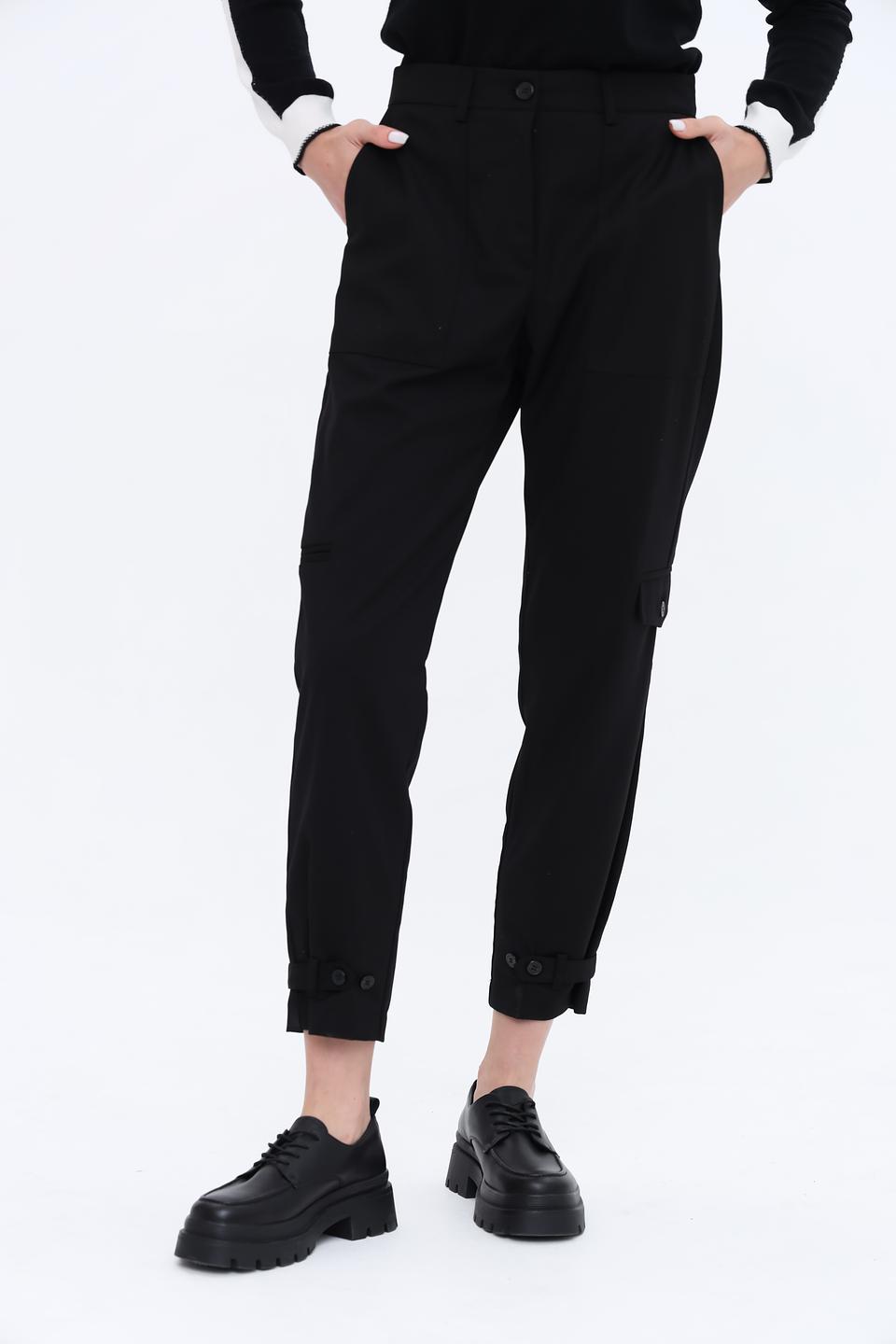 Брюки Twin Set карго чёрные