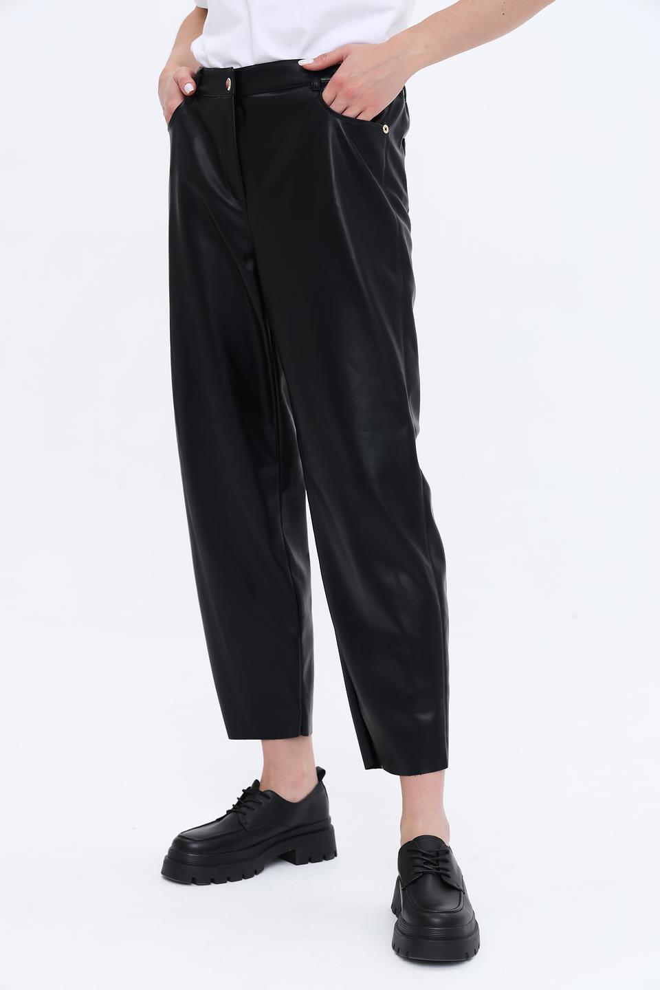 Брюки Penny Black кожаные чёрные