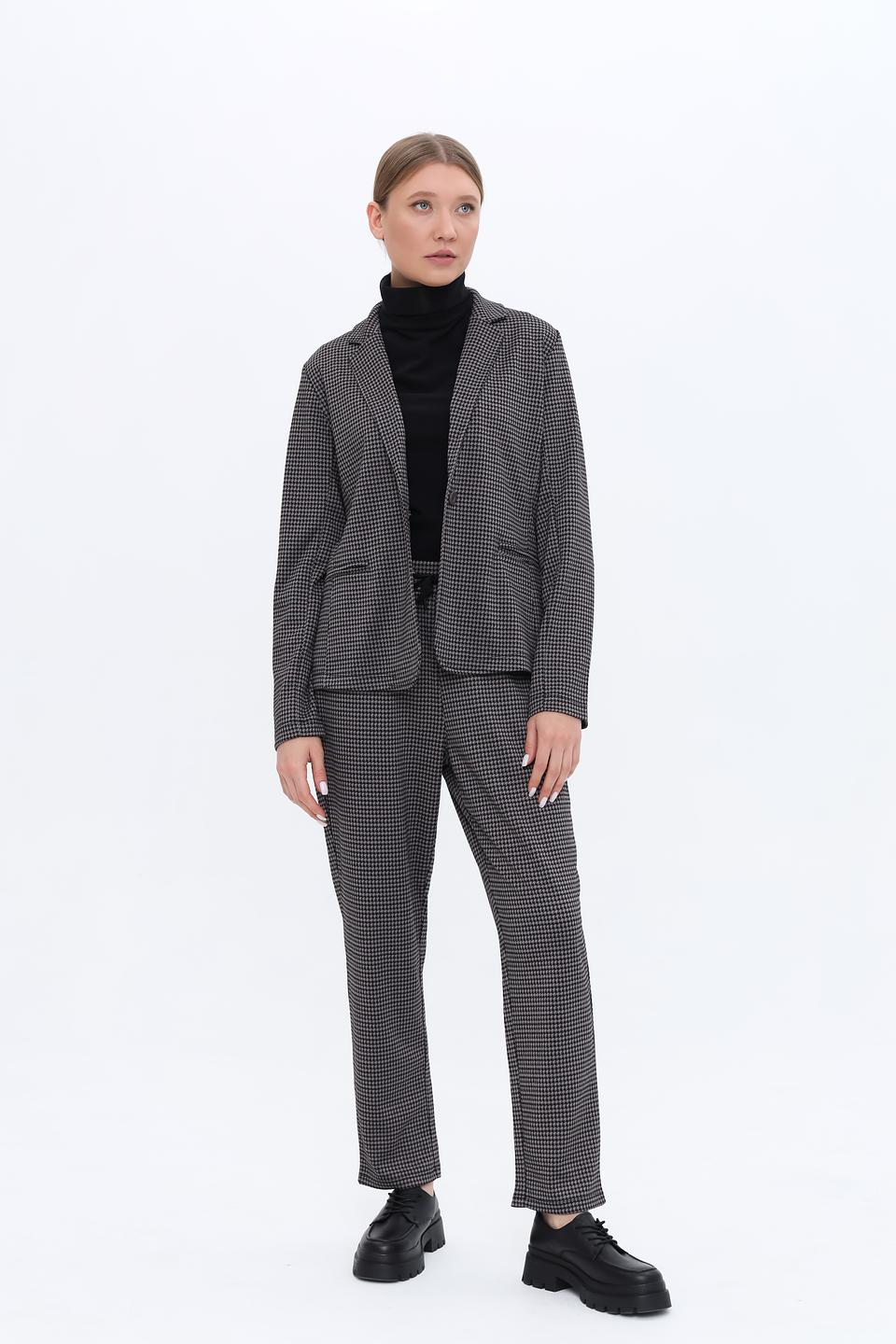 Жакет Broadway в клетку серый