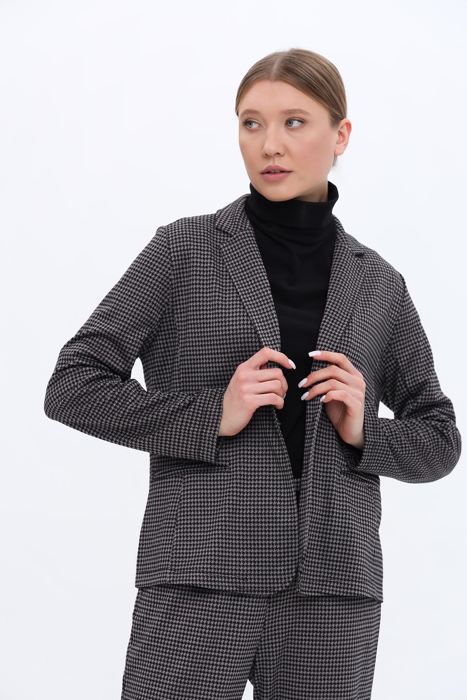 Жакет Broadway в клетку серый