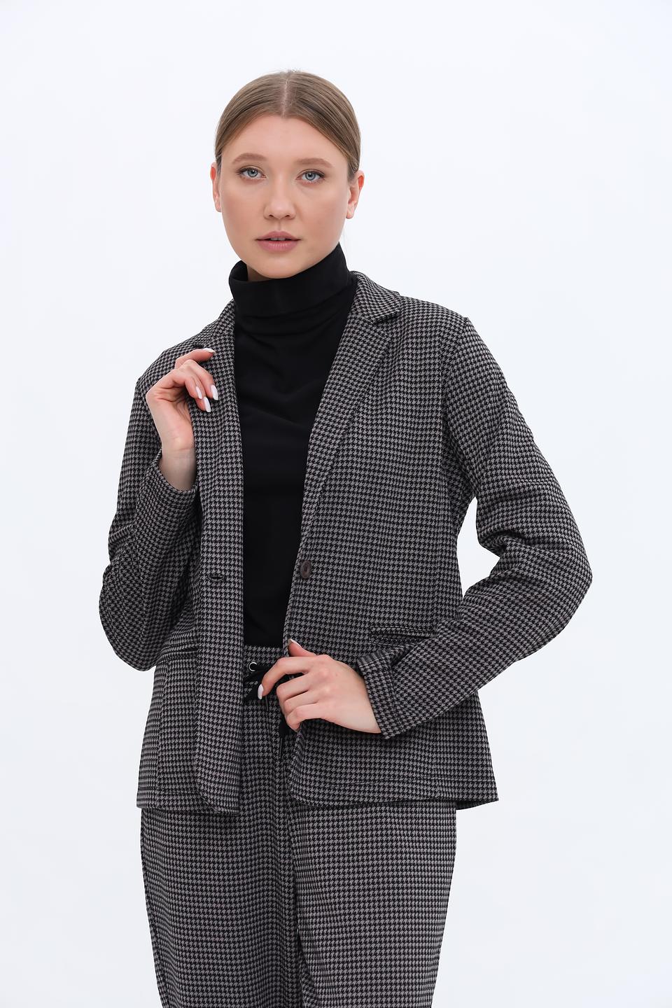 Жакет Broadway в клетку серый