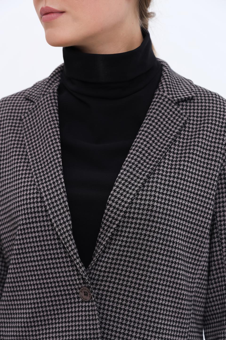 Жакет Broadway в клетку серый