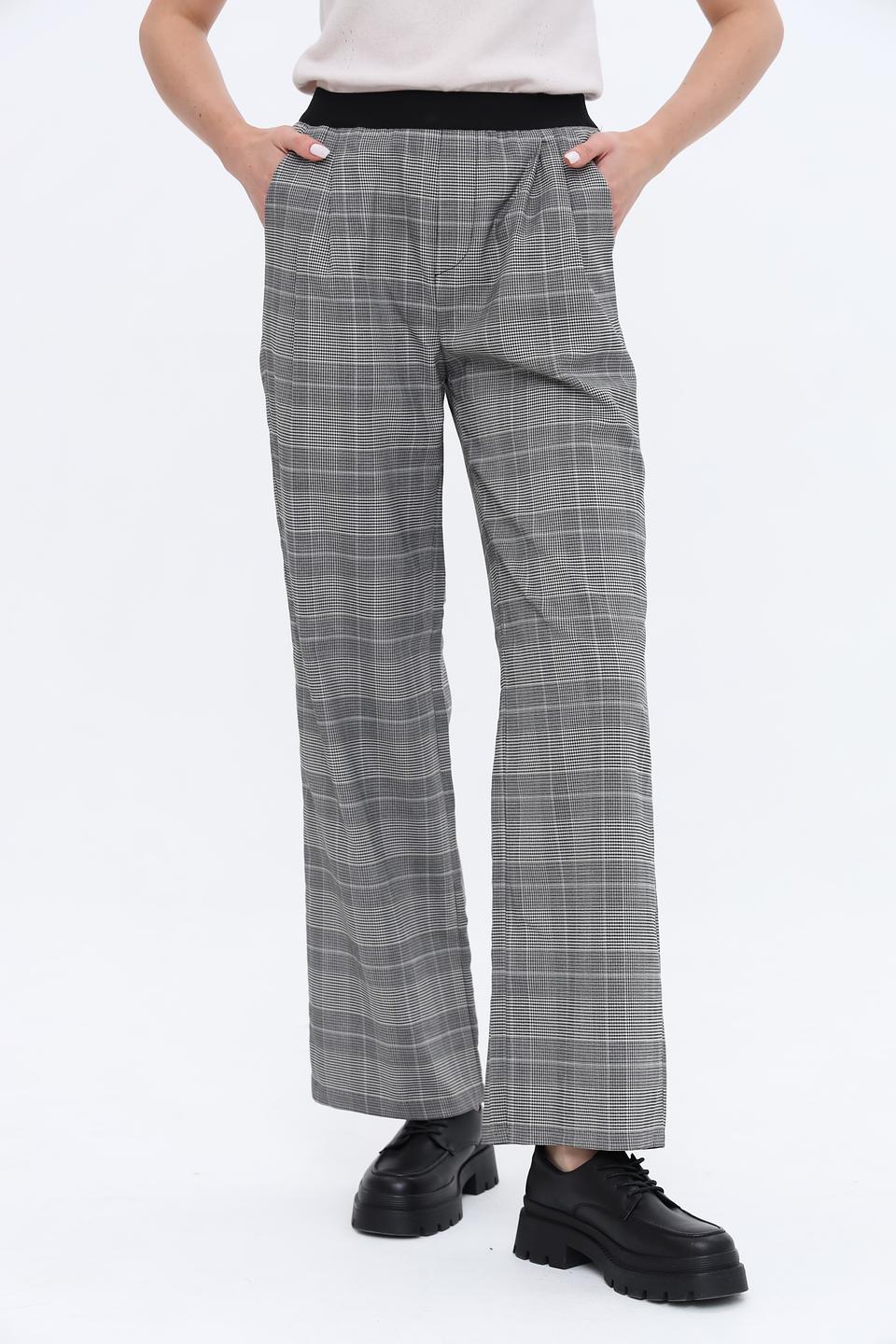 Брюки Broadway в клетку серые