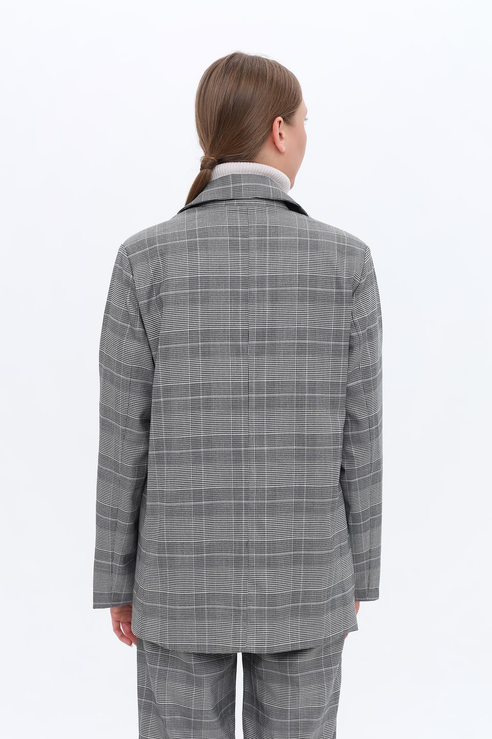 Жакет Broadway в клетку серый