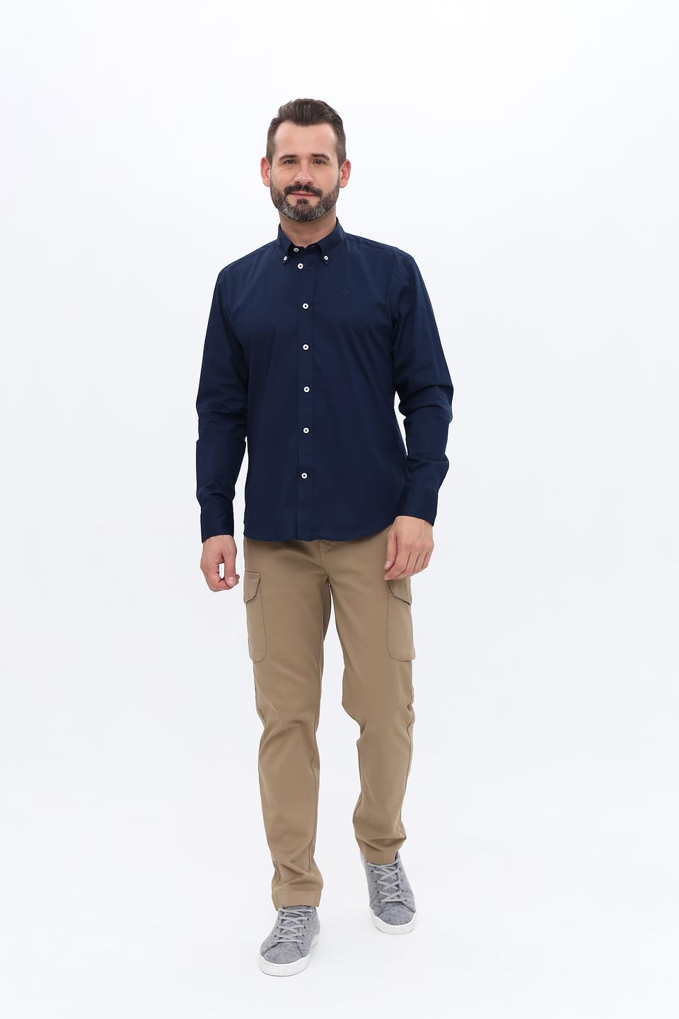 Рубашка North Sails синяя с длинным рукавом