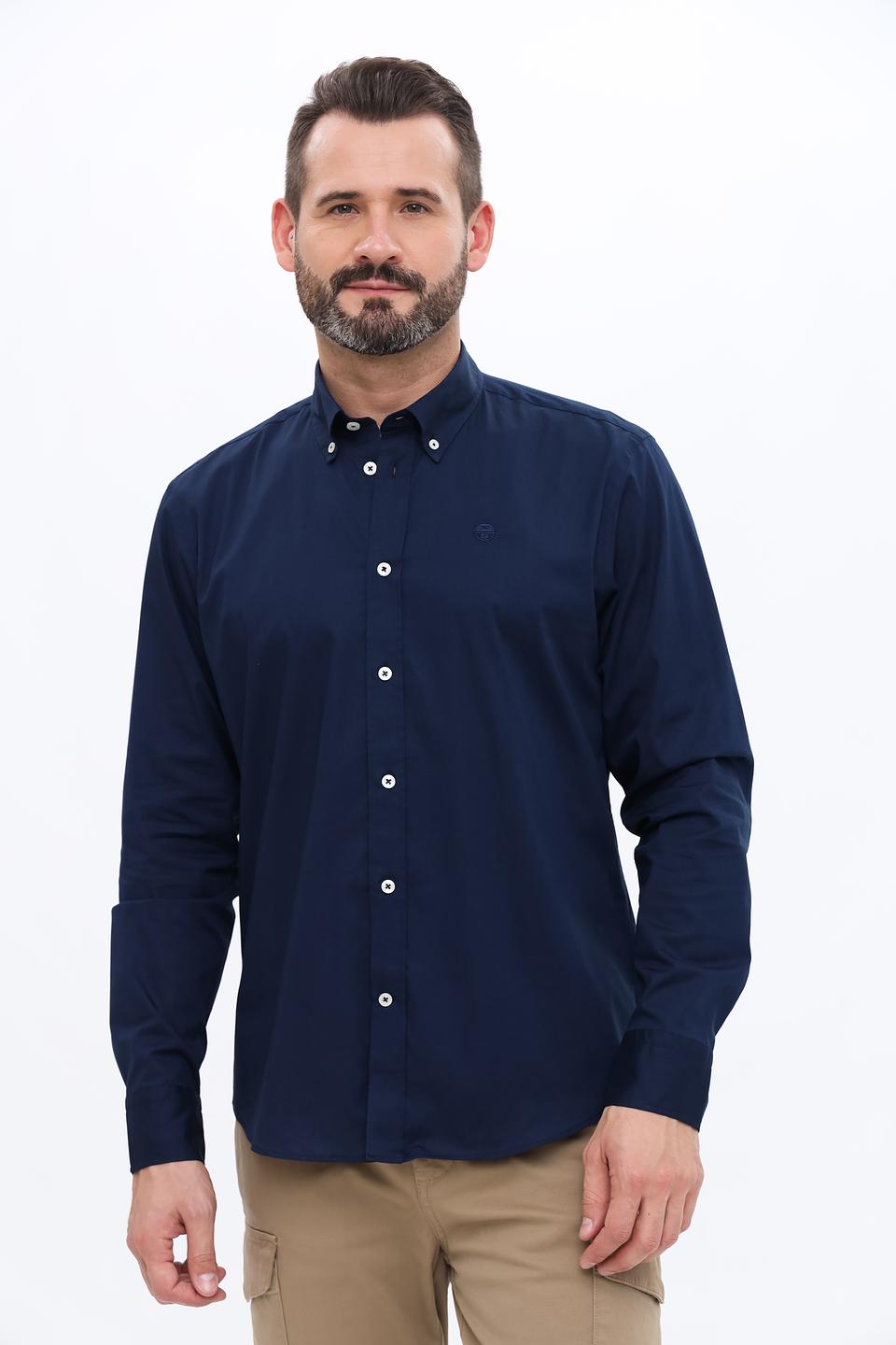 Рубашка North Sails синяя с длинным рукавом