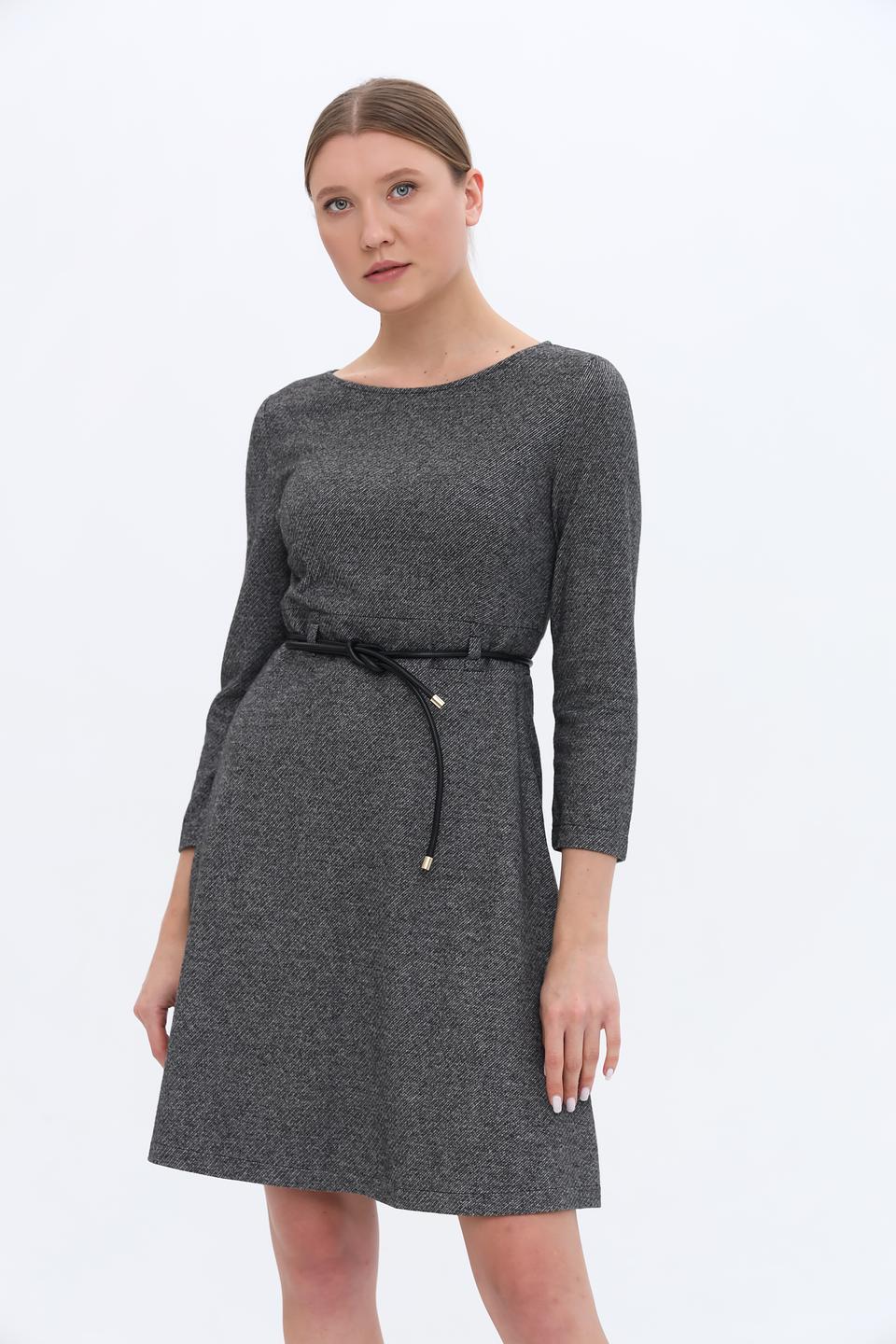 Платье Penny Black с поясом серое
