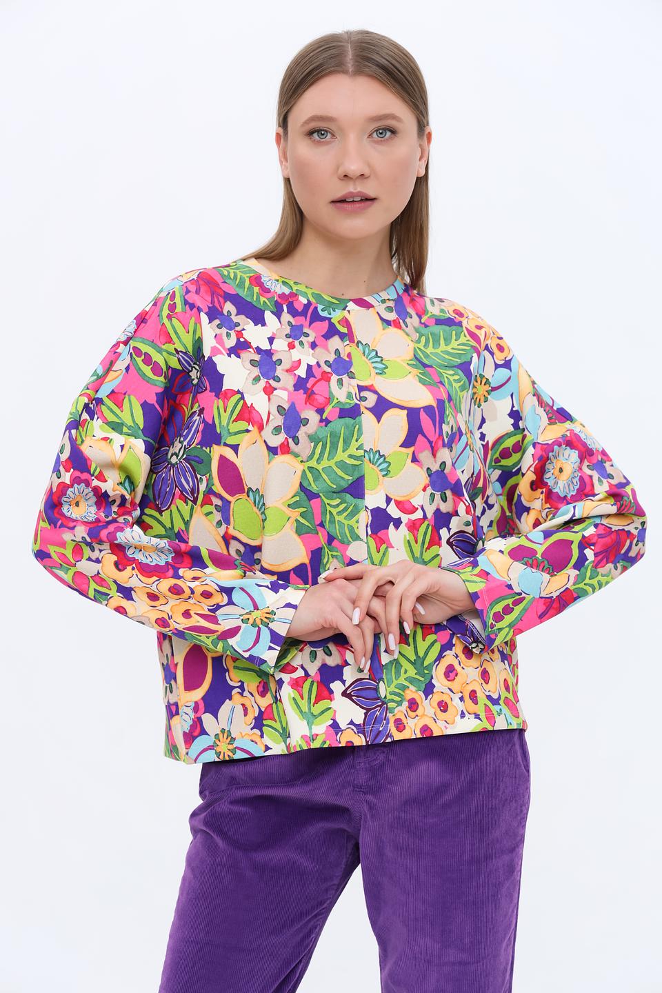 Пуловер Rich and Royal цветочный