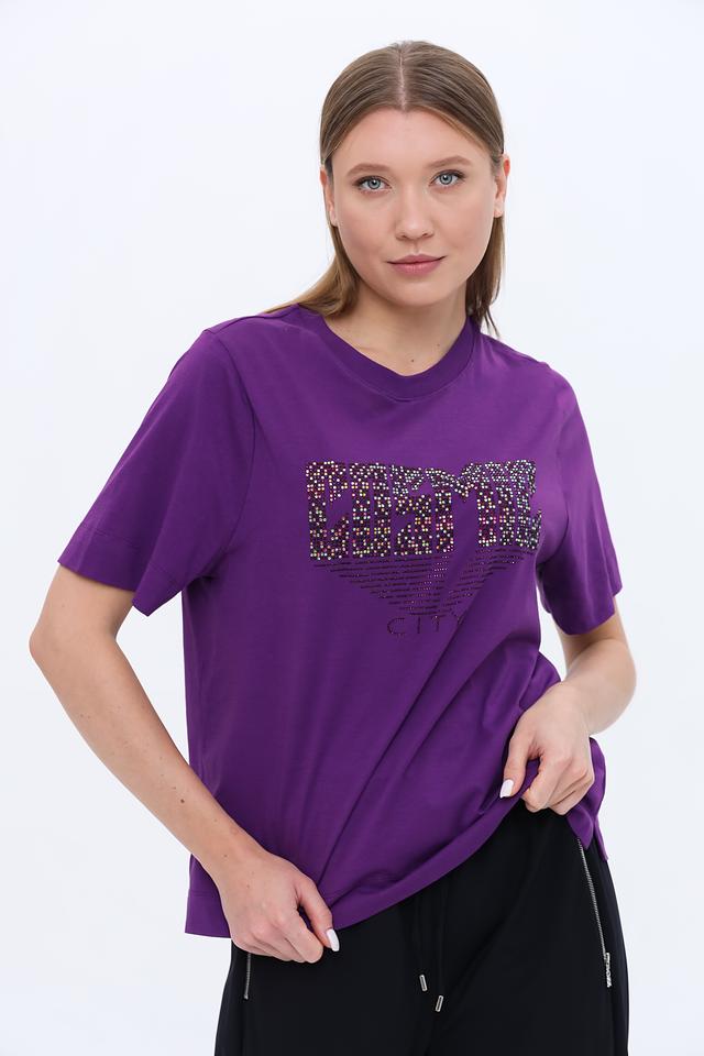 Футболка Rich and Royal с пайетками фиолетовая