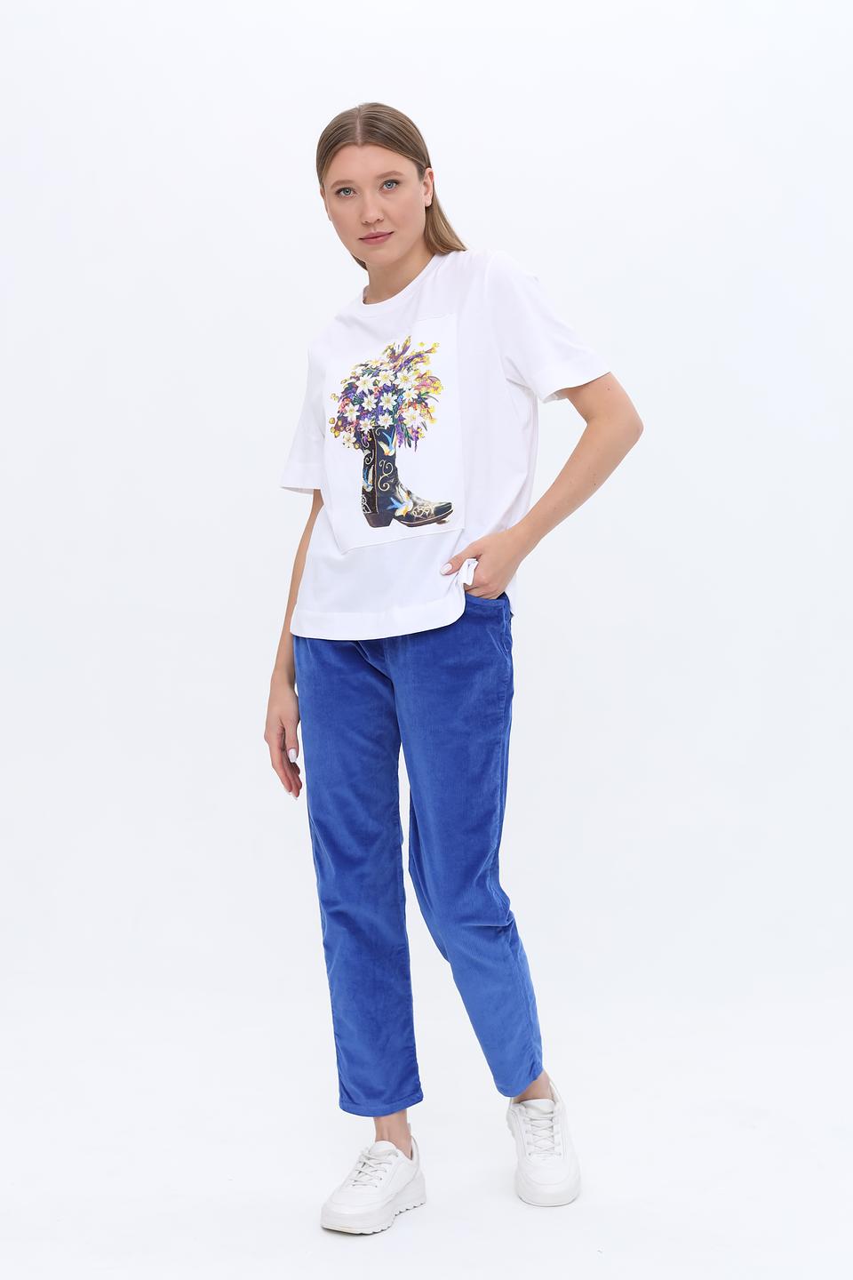 Брюки вельветовые Rich and Royal синие