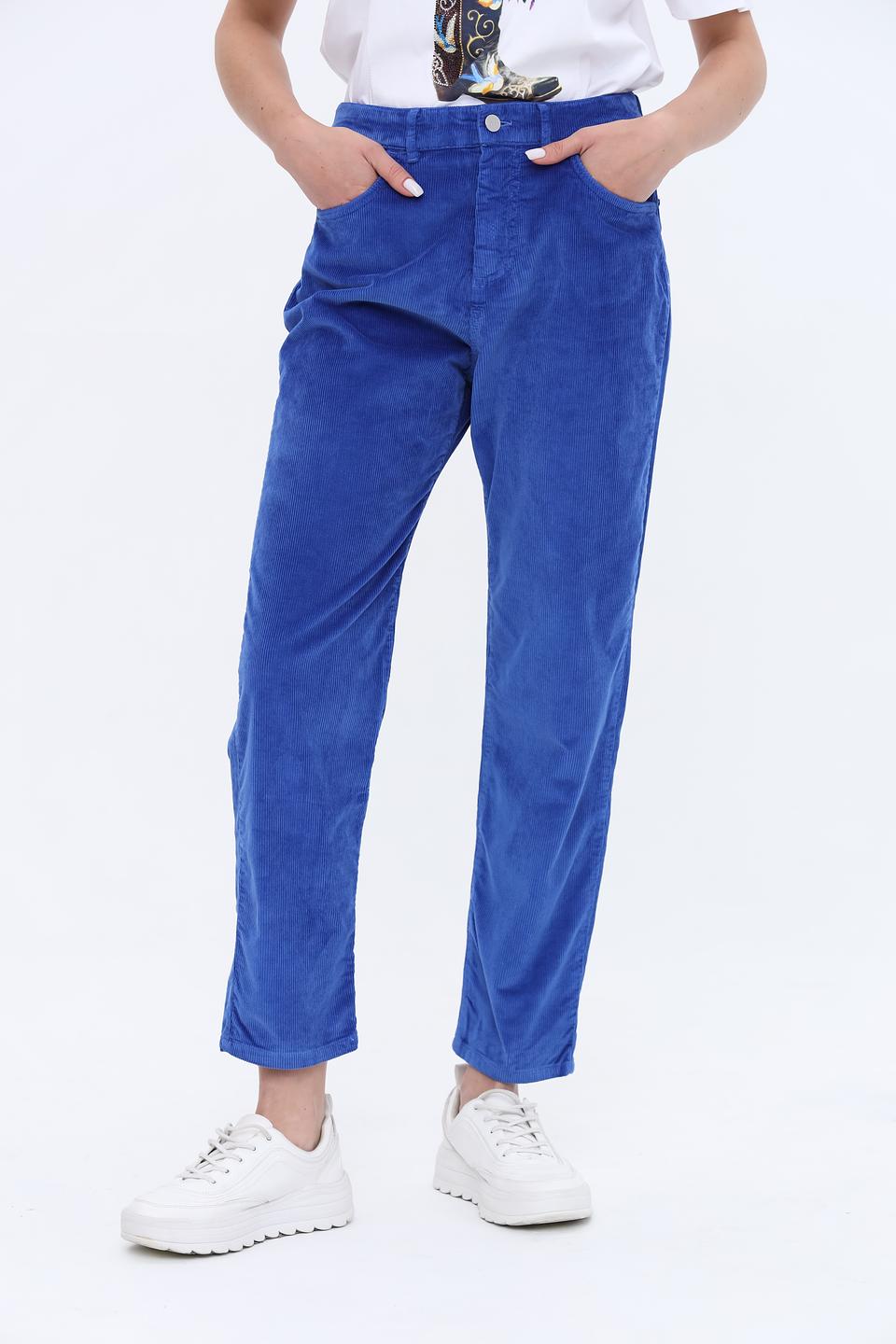 Брюки вельветовые Rich and Royal синие
