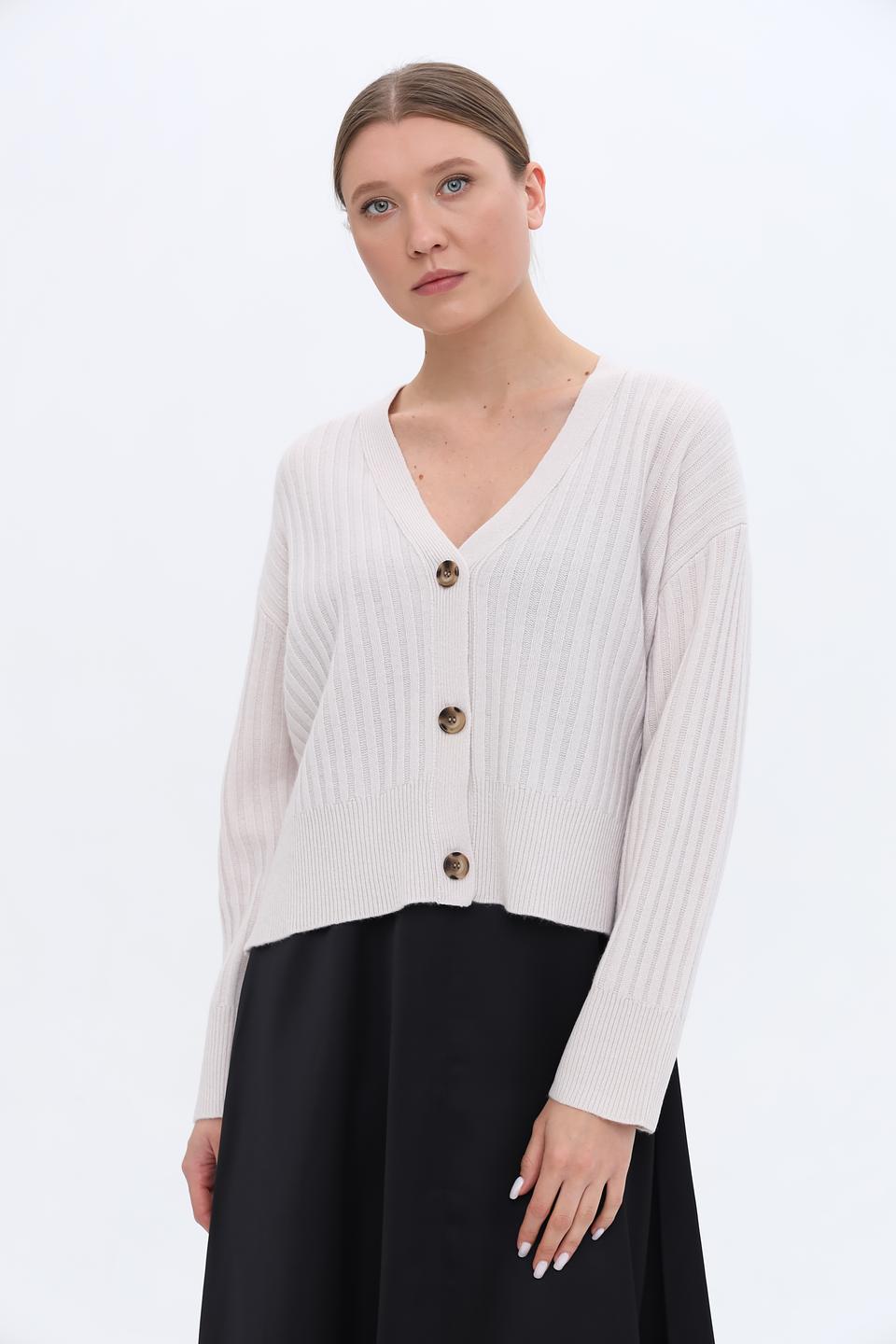 Кардиган Catnoir вязаный бежевый