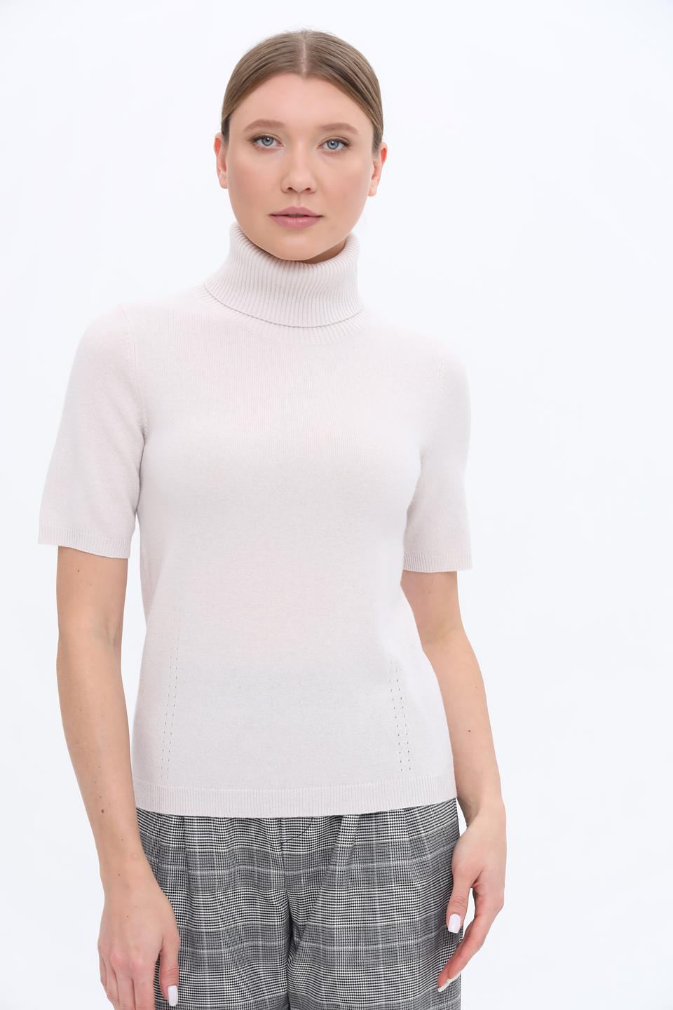 Водолазка Catnoir бежевая с коротким рукавом