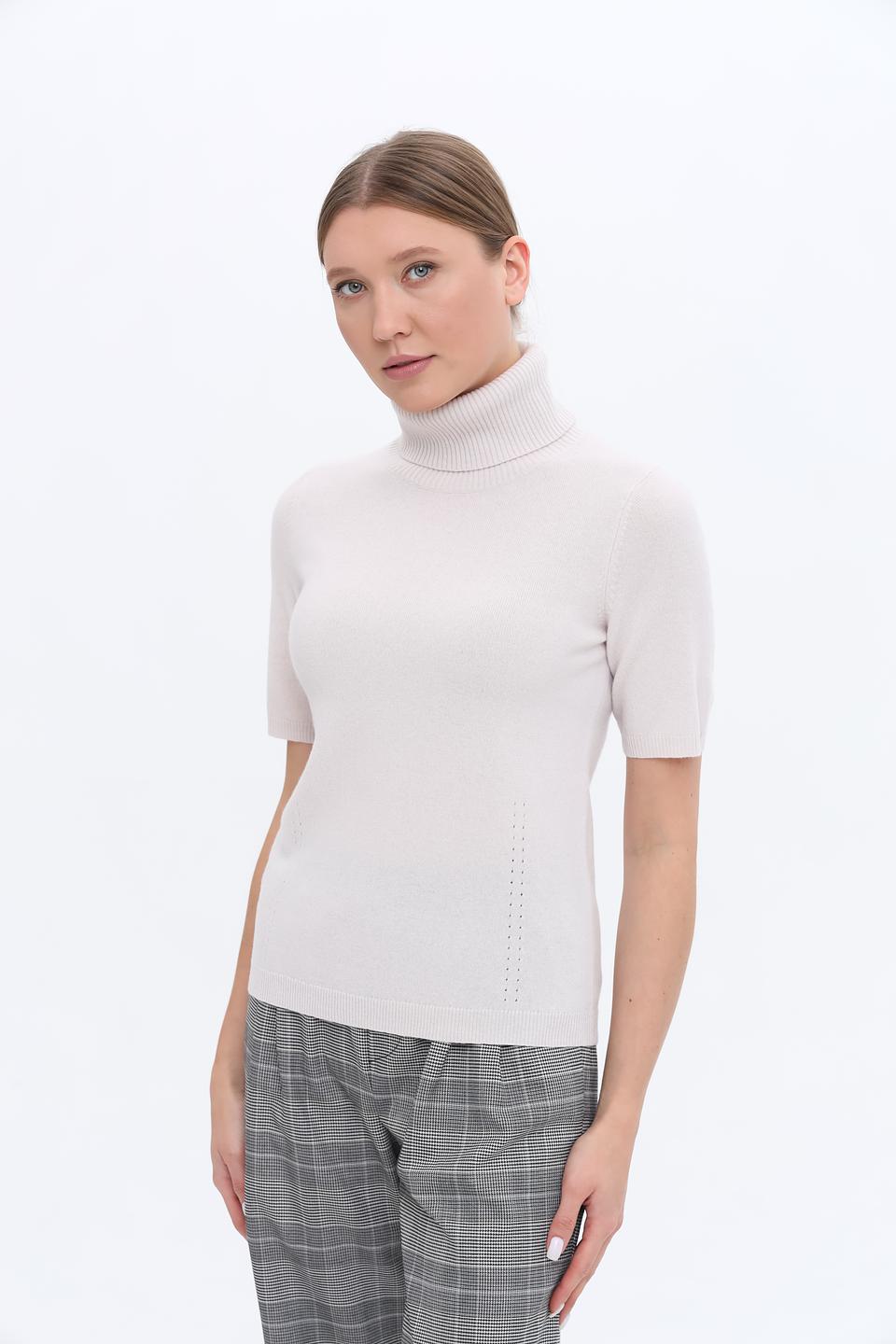 Водолазка Catnoir бежевая с коротким рукавом