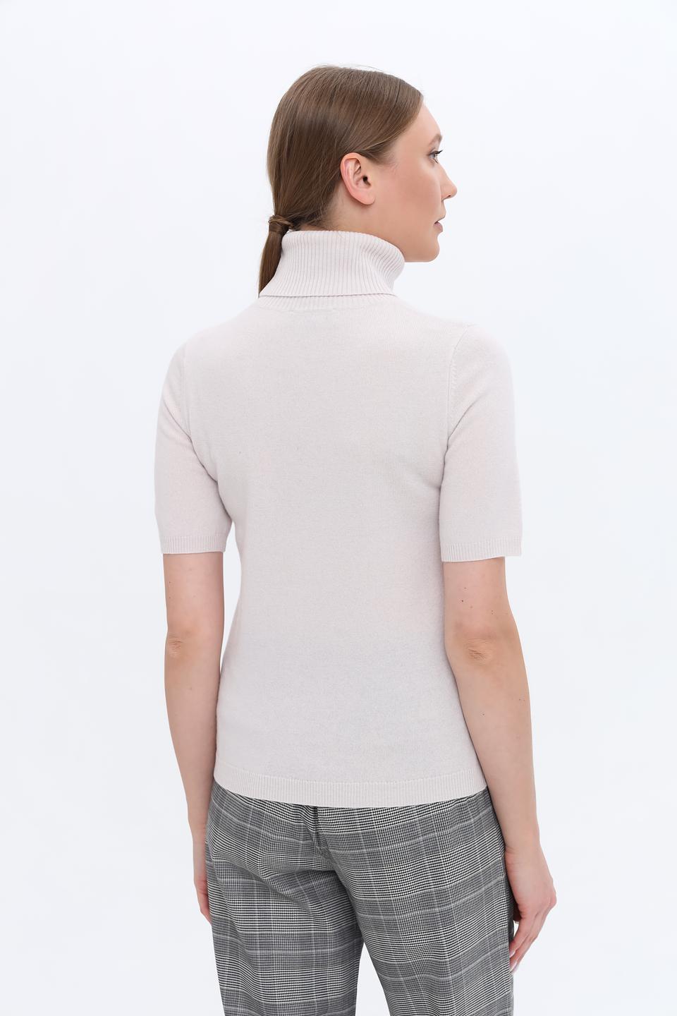 Водолазка Catnoir бежевая с коротким рукавом