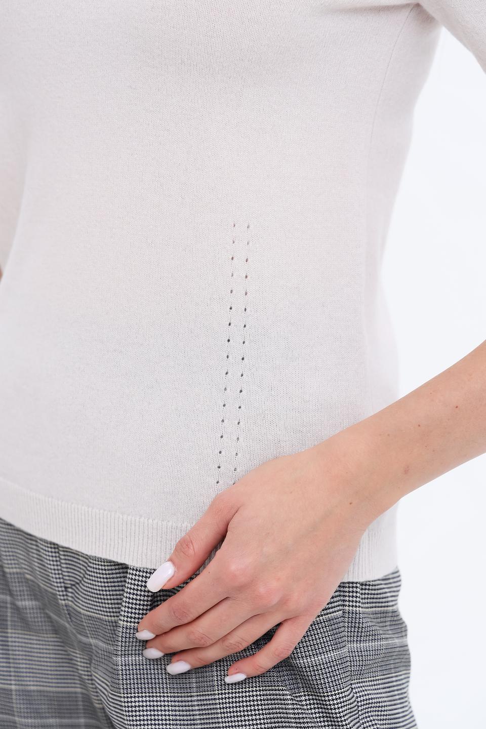 Водолазка Catnoir бежевая с коротким рукавом