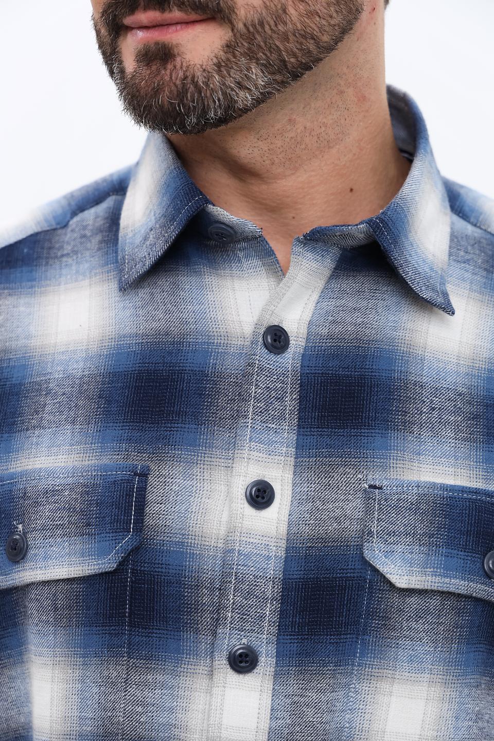 Рубашка Casa Moda в клетку синяя