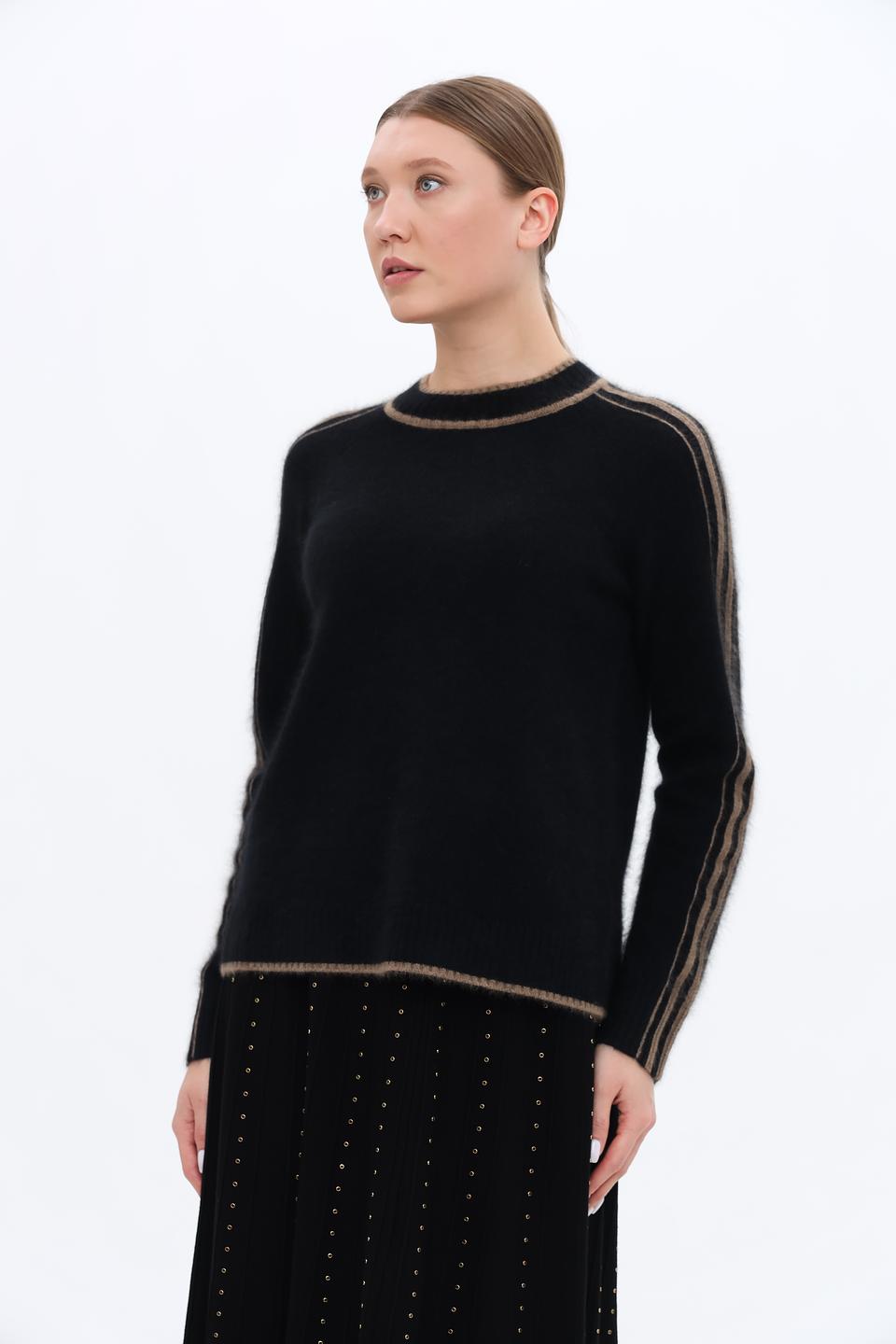Джемпер Leo & Ugo с полоской чёрный