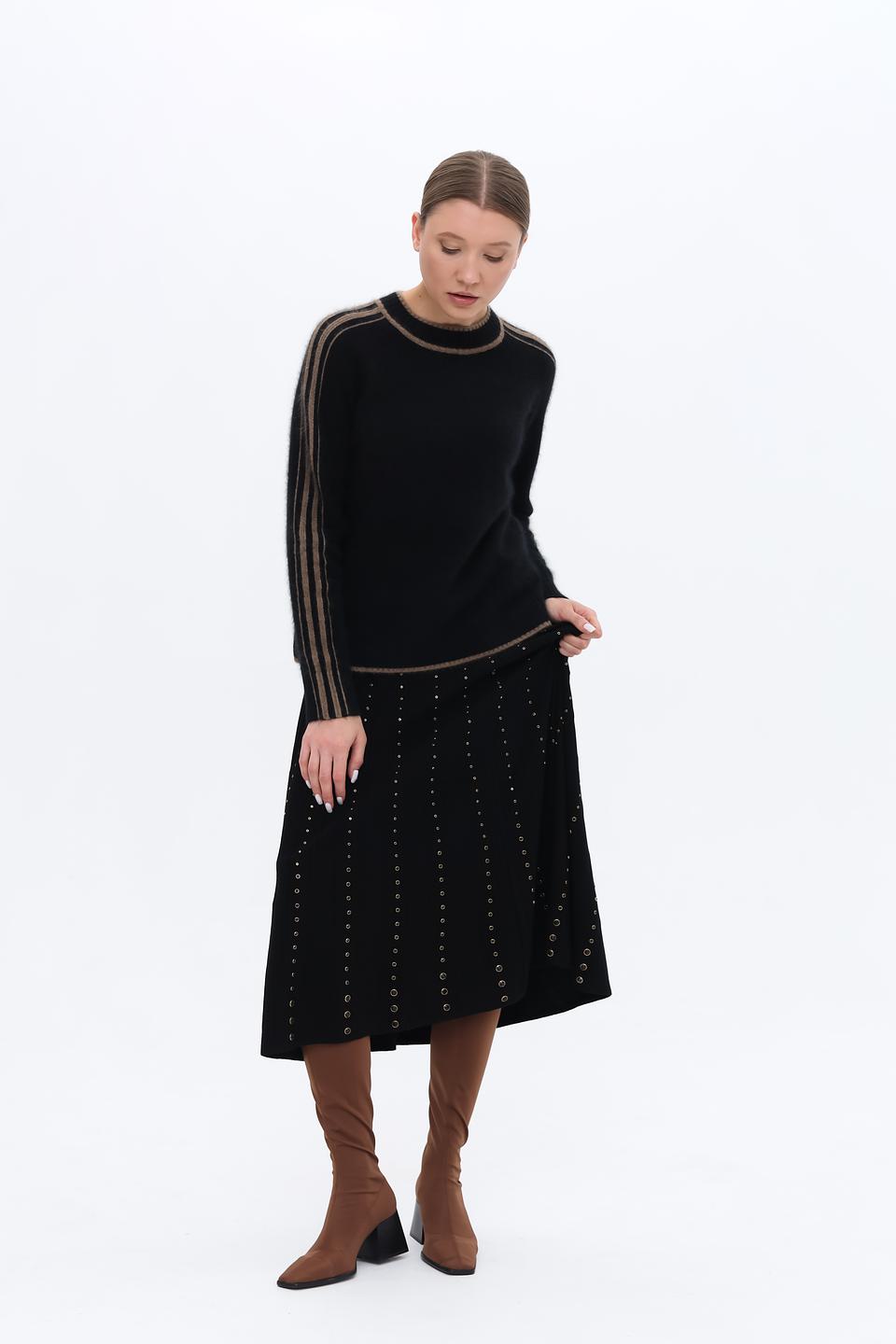 Джемпер Leo & Ugo с полоской чёрный