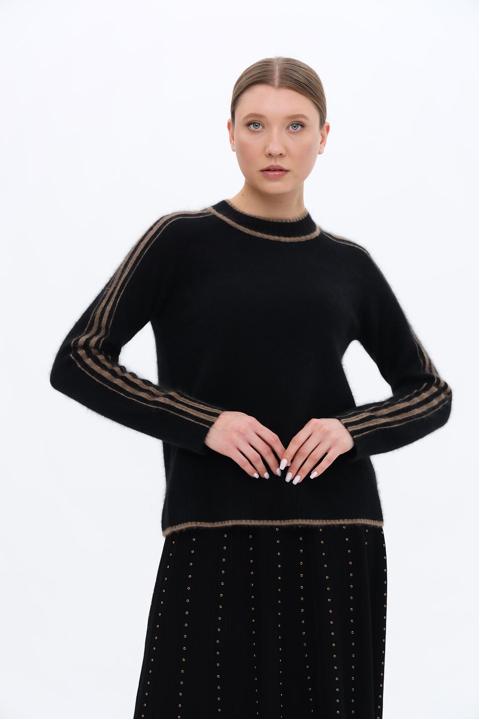 Джемпер Leo & Ugo с полоской чёрный