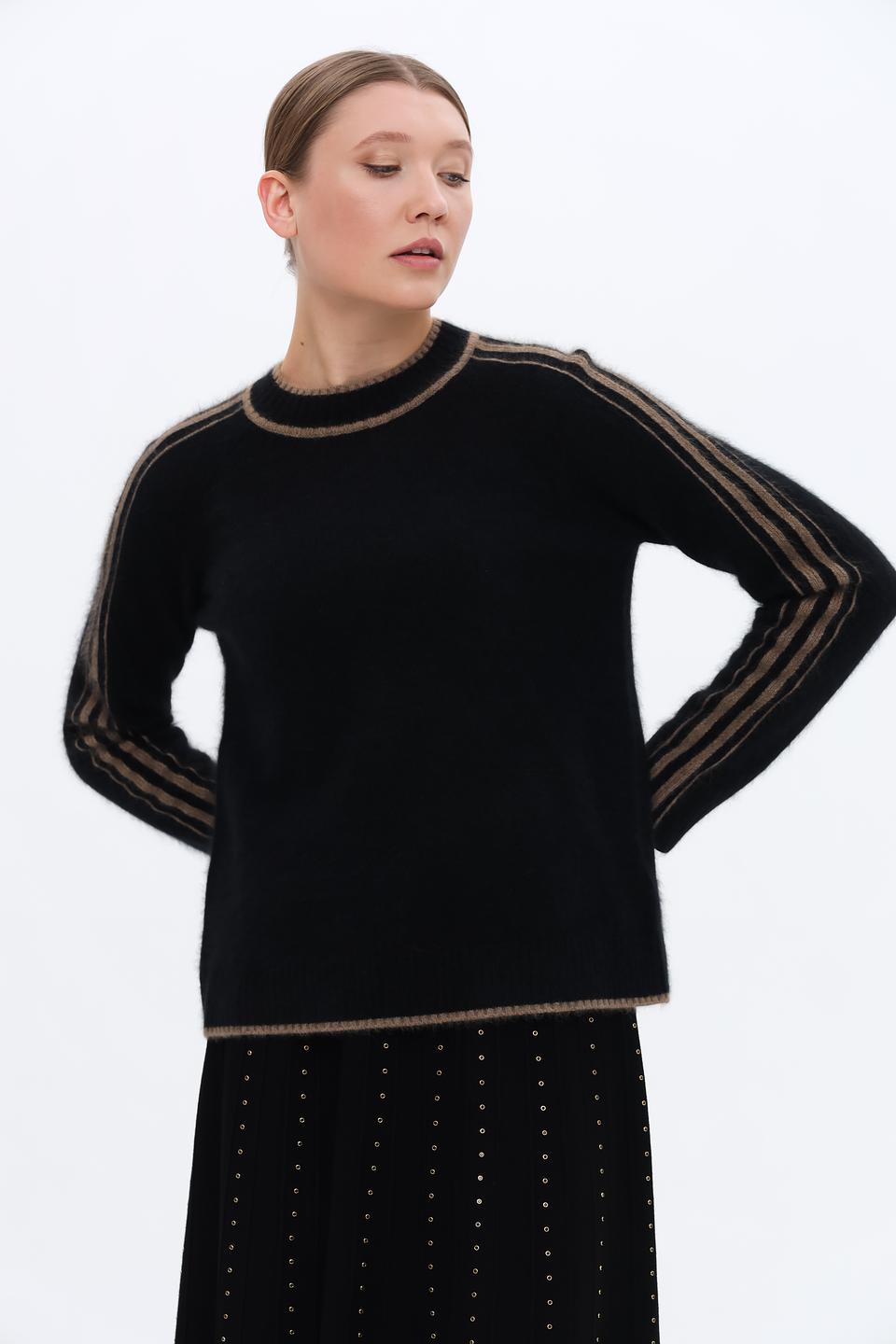 Джемпер Leo & Ugo с полоской чёрный