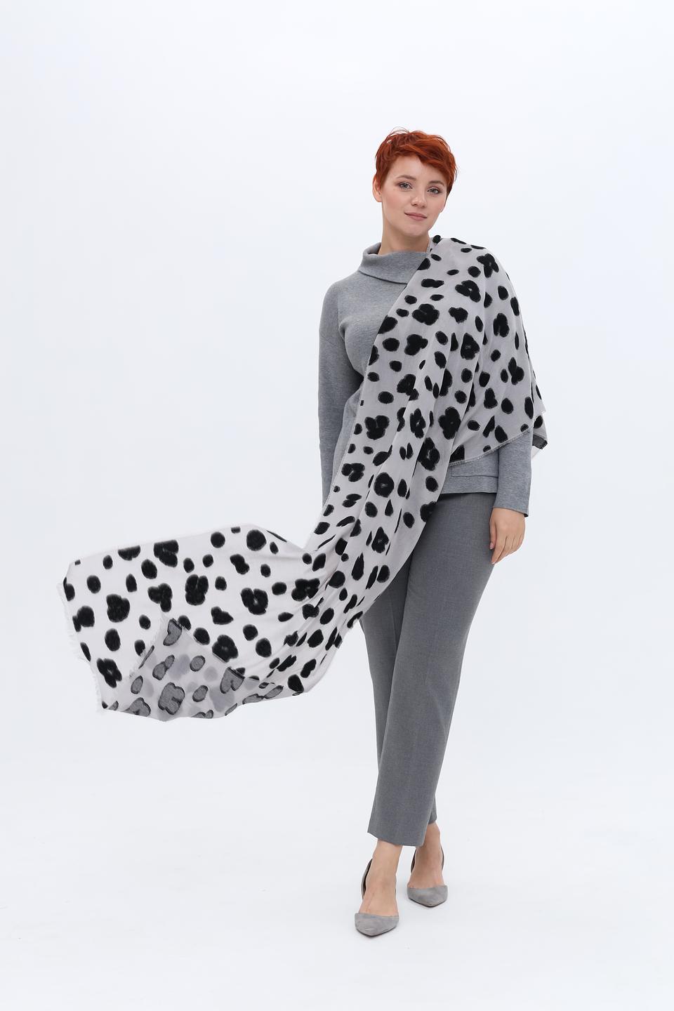 Шарф Fraas с леопардовым принтом